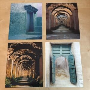 Architectural Design Poster Set of 4 - Mediterranean Doors & Archways